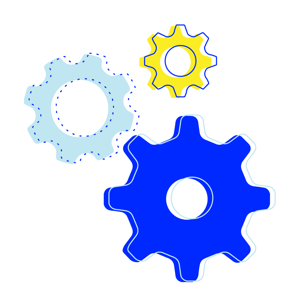 three gears